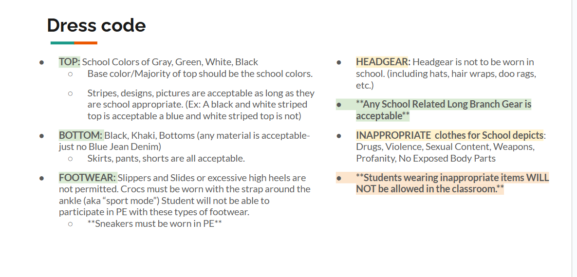 SHAW  Dress Code